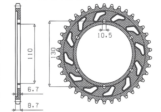 Привідна зірка SUNSTAR 1-5474 45 (JTR 479.45)