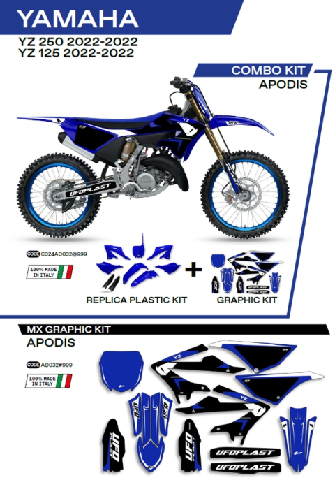 Комплект пластика  YAMAHA YZ 125/250 '22  UFO C324AD032999