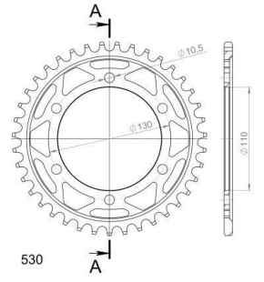 Приводная звезда SUPERSPROX RFE-479:39-BLK (JTR 479.39)