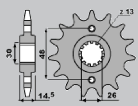Приводная звезда HONDA CB 750F SEVEN FIFTY '92-'03 JR 204715JR