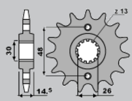 Приводная звезда HONDA CB 750F SEVEN FIFTY '92-'03 JR 204715JR