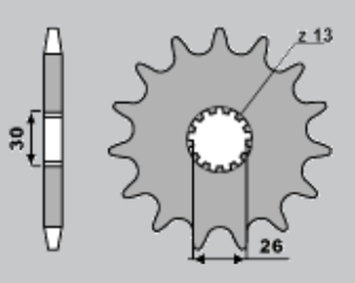Приводная звезда TRIUMPH (4057-17) CHT 213017K (JTF1183.17)