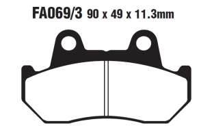 Тормозные колодки EBC FA069/3V