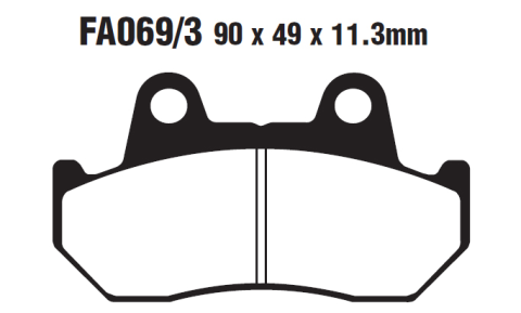 Тормозные колодки EBC FA069/3V