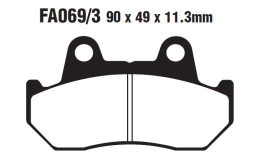 Гальмівні колодки EBC FA069/3V