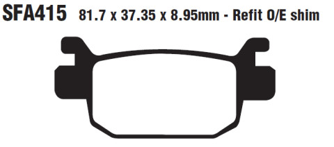 Тормозные колодки EBC SFA415HH