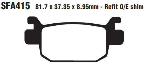 Гальмівні колодки EBC SFA415HH