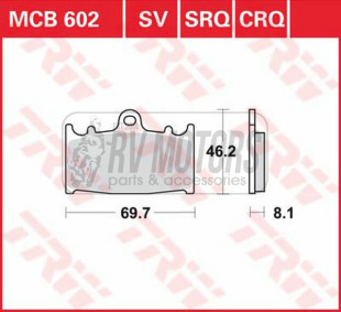 Тормозные колодки TRW LUCAS MCB602SV