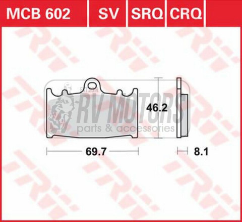 Тормозные колодки TRW LUCAS MCB602SV