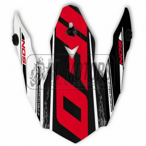 Козырек UFO к шлему ONYX Black/Red/White HR113