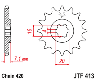 Приводная звезда JT JTF413.12 (PBR 413)
