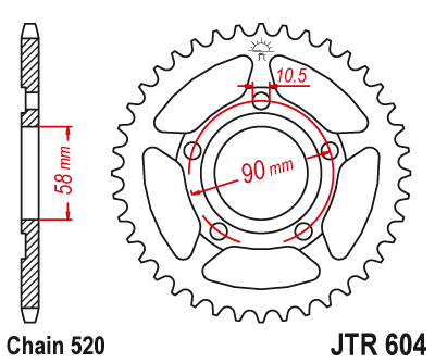 Привідна зірка JT JTR604.36 (PBR 281)