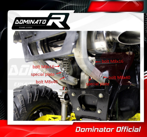 Прямоток DOMINATOR CAN AM BRP RENEGADE 1000 2012 - 2018 круглый