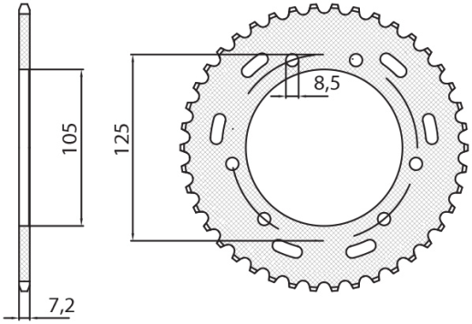 Приводная звезда YAMAHA XT 125X/SM '05-'09 SUNSTAR SUN1-2446-50 (JTR1134.50)
