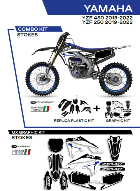 Комплект пластика  YAMAHA YZF 250 '19-'22; YZF 450 '18-'22   UFO C321AD036001