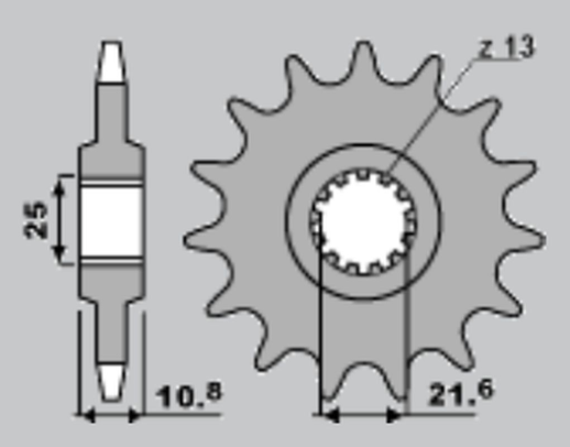 Приводная звезда YAMAHA TDM 850 '96-'98 JR 208617JR (JTF1586.17)