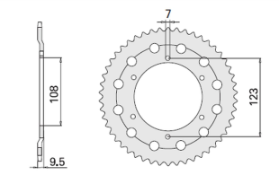 Приводная звезда DERBI GPR 50R '98-'02 CHT 443052K