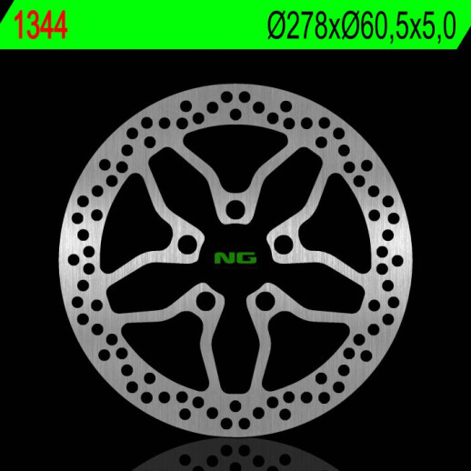 Гальмівний диск NG передній PIAGGIO X10 125/350/500 12-17 (278X60,5X5,0MM) (5X14,1MM) NG1344