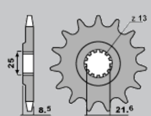 Приводная звезда KAWASAKI Z1000 '07-'15, ZX10R (-1) CHT 213714K (JTF1537.14)
