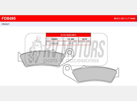 Тормозные колодки FERODO FDB495SG
