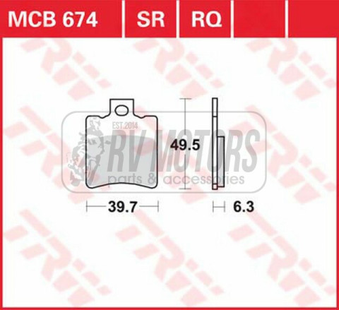 Тормозные колодки TRW LUCAS MCB674