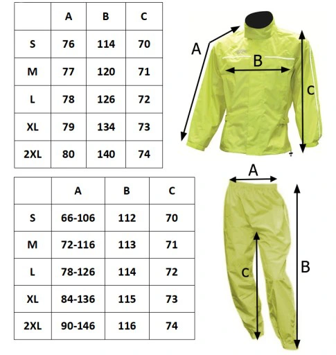 Дощовий комбінезон BIKETEC RAINTEC BT7831 жовтий