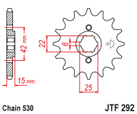 Приводная звезда JT JTF292.16 (PBR 294)