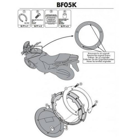 Крепление на бак Tanklock Kappa BMW G650 GS '11-14