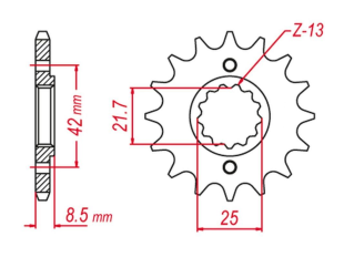 Приводная звезда KAWASAKI EL250/EX250/KLX250/GPZ250/GPX250 GROSSKOPF 52314G (JTF516.14)