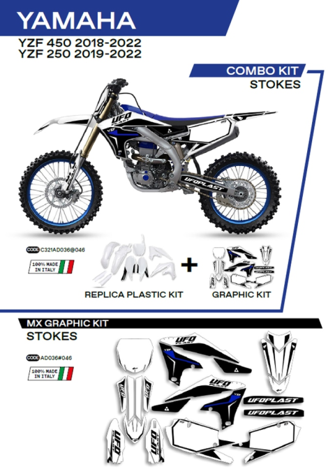 Комплект пластика  YAMAHA YZF 250 '19-'22; YZF 450 '18-'22   UFO C321AD036046