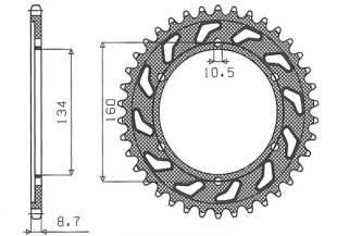 Приводная звезда SUNSTAR 1-5635 43 (JTR 1306.43)