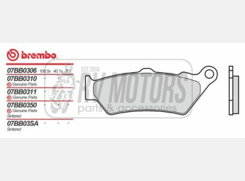 Тормозные колодки BREMBO BRM 07BB0359