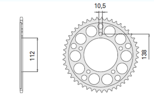 Приводная звезда YAMAHA 600 YZF-R6 '99-'02 CHT 444849K