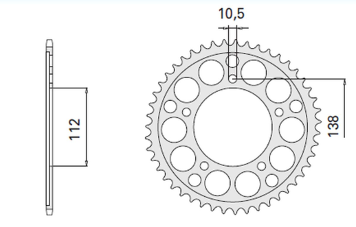 Приводная звезда YAMAHA 600 YZF-R6 '99-'02 CHT 444849K