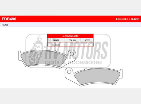 Тормозные колодки FERODO FDB496P