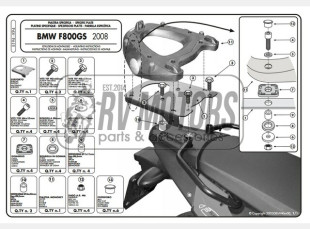 Крепления кофра KAPPA (с площадкой) BMW F 650GS/F800GS (08-11) K94