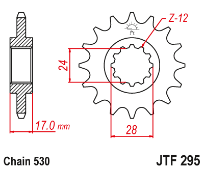 Приводная звезда JT JTF295.14 (PBR 295)