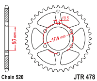 Приводная звезда JT JTR478.36 (PBR 4578)
