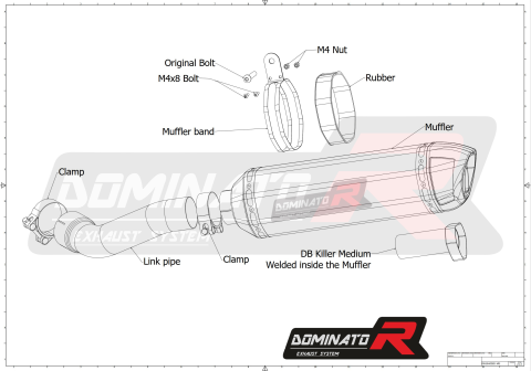 Прямоток DOMINATOR BMW R1200GS ADVENTURE HP1 2010 - 2012
