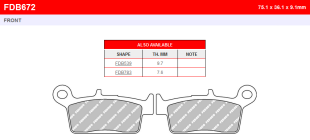 Тормозные колодки FERODO FDB672EF