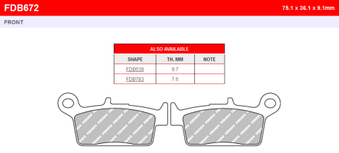 Тормозные колодки FERODO FDB672EF
