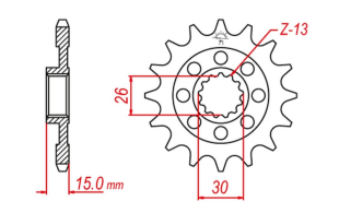 Приводная звезда BMW S1000RR '09-'15, S 1000R '13-'22, S 1000XR '14-'22, HP4 '13-'15 CHT 409817K (JTF404.17)