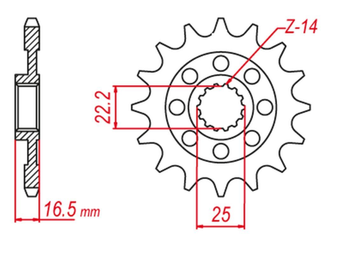 Приводная звезда DUCATI 749/848/998/999/1000/1098/1099/1100/1098/1200 GROSSKOPF 211415G (JTF741.15)