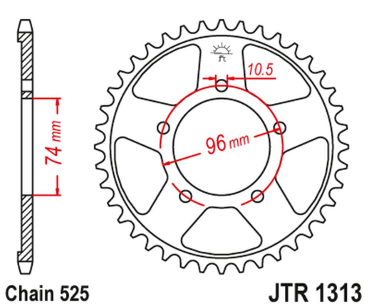 Приводная звезда HONDA CBR 400 (NC23) JT JTR1313.42