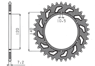 Приводная звезда SUNSTAR 1-4523 45 (JTR 498.45)
