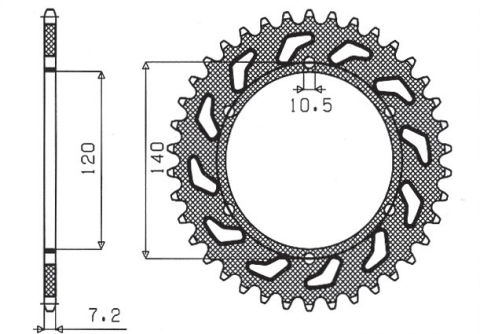 Приводная звезда SUNSTAR 1-4523 45 (JTR 498.45)