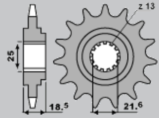 Приводная звезда KAWASAKI Z 750 '04-'09 JR 211915JR (JTF1538.15)