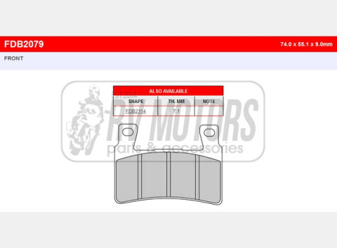 Тормозные колодки FERODO FDB2079P