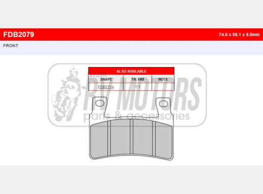 Гальмівні колодки FERODO FDB2079P