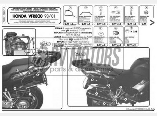 Крепления под боковые кофры KAPPA Monokey Honda VFR 800 KL257